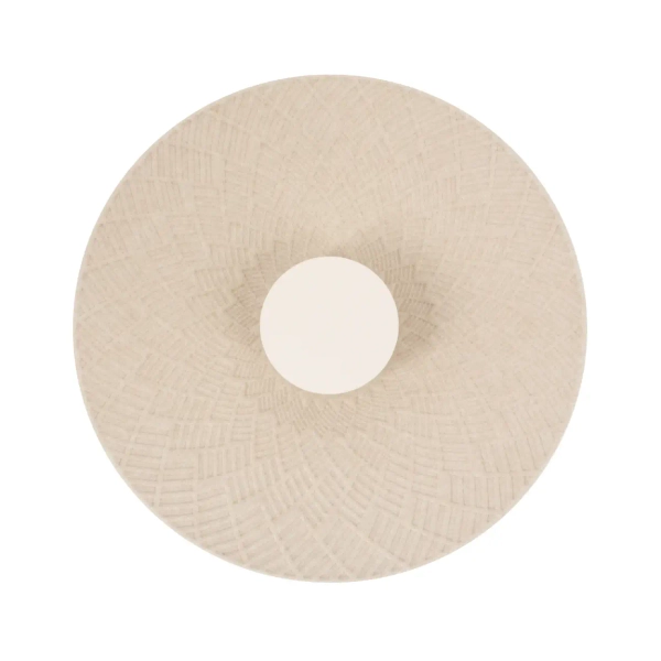 Naścienna lampa filcowa MISAKI W0457 kremowa beżowa LED 6W 3000K kopuła do jadalni