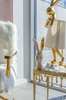 Biurkowa lampka stołowa Rabbit Kare 61598 złota biała