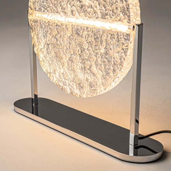 Okrągła lampa stołowa Mangata MOD387TL-L8CH3K LED 7W 3000K chrom