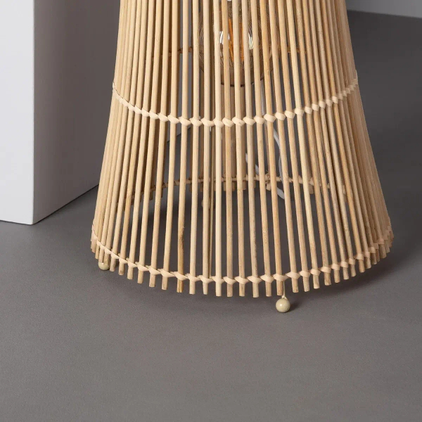 Podłogowa lampa Boho ABR-LP1-BH-E27 Abruzzo do salonu bambus brązowy