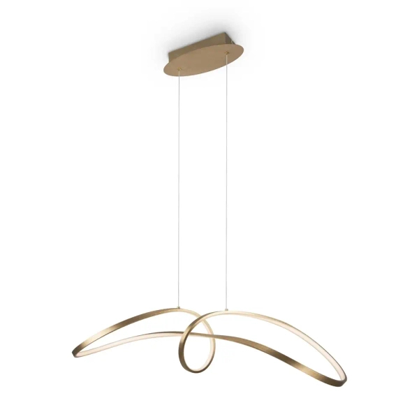 Zwisająca lampa do salonu Curve MOD156PL-L52G4K LED 42W 4000K mosiądz