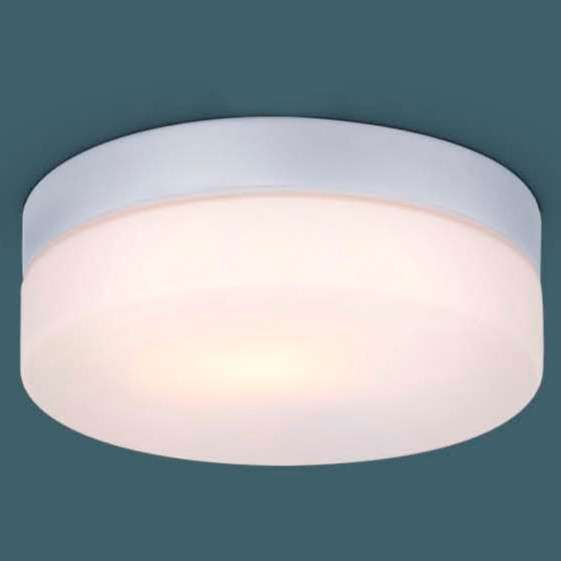 Zewnętrzna LAMPA sufitowa stropowa VRANOS 32111 Globo okrągła OPRAWA do łazienki PLAFON na taras outdoor IP44 biały srebrny