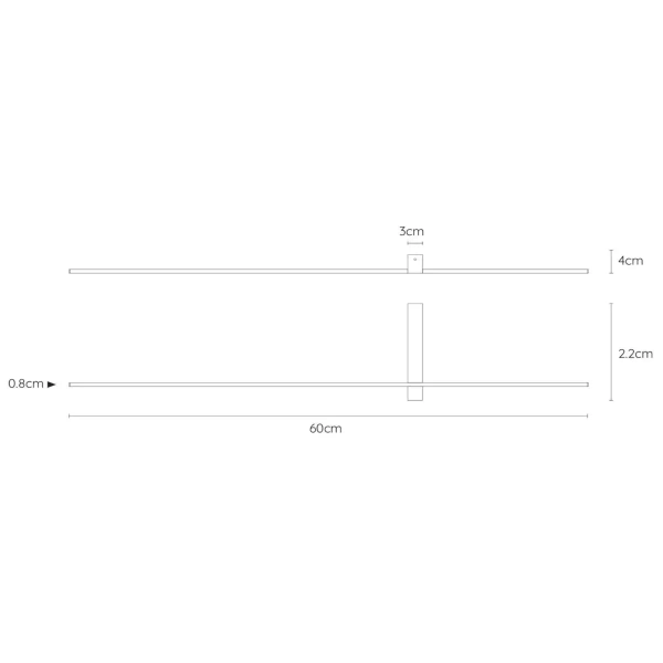 Liniowy kinkiet SEGIN 12200/60/30 Lucide LED 6W 2700K czarny