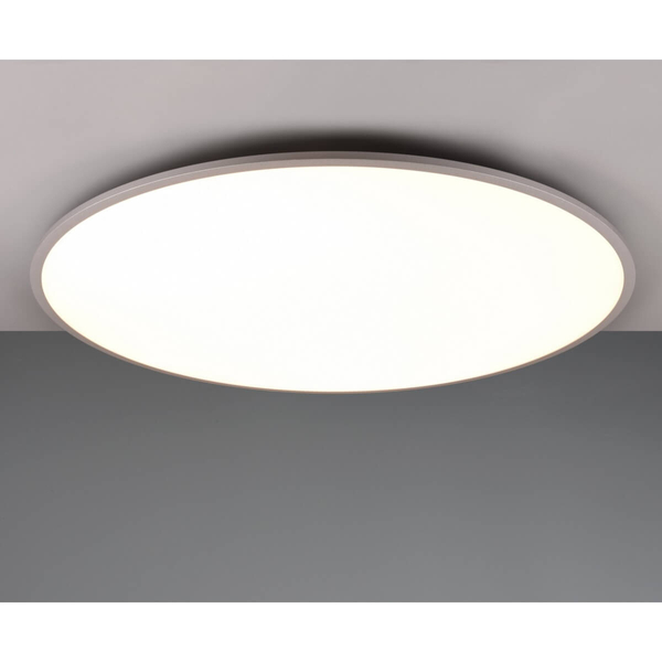 Ściemniany plafon z pilotem Yuma 641719187 LED 53W 3000-6500K biała srebrna