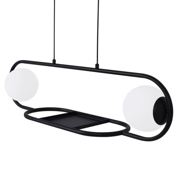 Lampa wisząca Finsestra K-4961 doniczka balls biała czarna