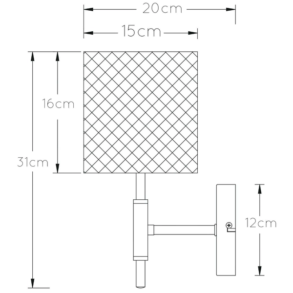 Loftowa LAMPA ścienna BASKETT 45259/01/30 Lucide metalowa OPRAWA druciany kinkiet czarny drewno