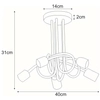 Plafon LAMPA loftowa Deze K-3621 Kaja sufitowa OPRAWA metalowe pręty sticks czarne