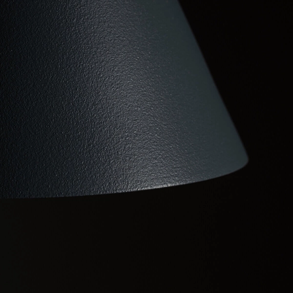 Wisząca lampa stożkowa do salonu ZENITH 11493 szary błękit