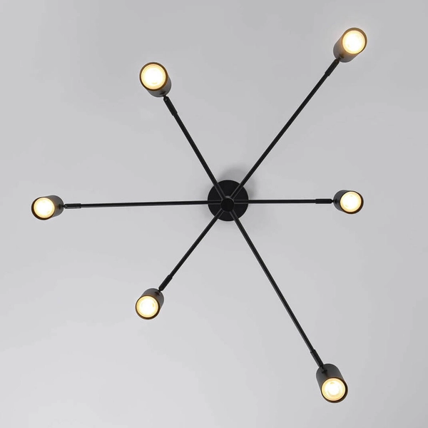 Lampa sufitowa SNOW LP-731/6P BK Light Prestige metalowe sticks czarne