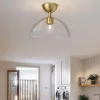 Minimalistyczna sufitowa lampa Jude ALM-JUDE-SF-GD-CL szklana złota