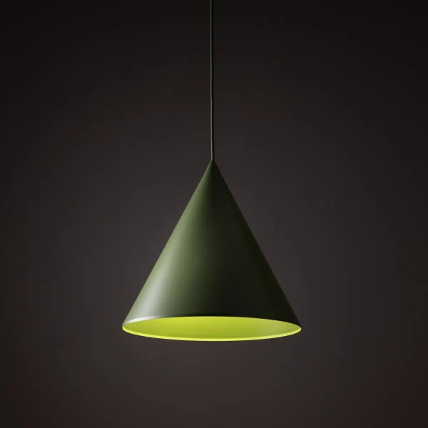 Stożkowa lampa wisząca CONO 10887 metalowa zielony