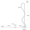 Podłogowa lampa Spirali ABR-EOS-G-30W Abruzzo LED 30W 3000K wąż złoty