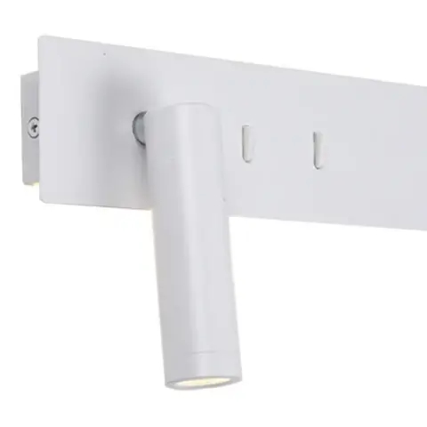 Hotelowa ścienna lampa H52 LED 3W+10W 3000K do sypialni nad stolik biały