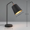 Abażurowa lampka nocna Buddy R51721032 do sypialni czarna