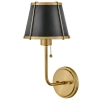 Lampa ścienna na korytarz Clarke HK-CLARKE1-BR-BK mosiądz czarny