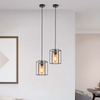 Industrialna lampa wisząca Kalula PND-78901-1-BK+AMB kuchenny zwis czarny bursztynowy