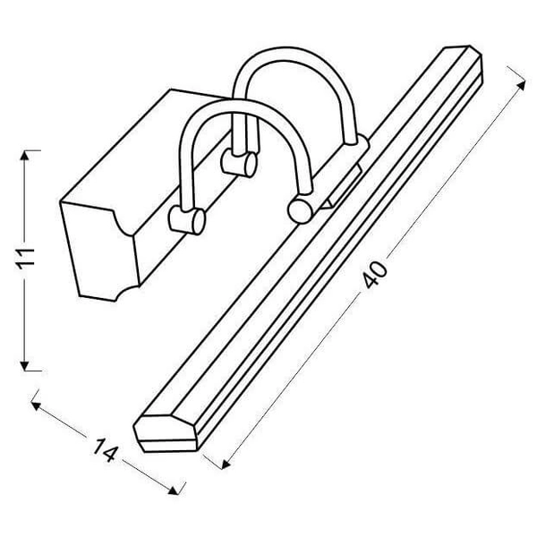 Regulowany kinkiet nad lustro Gizel 20-32591 LED 7W 6500K chrom