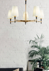 Lampa wisząca z kloszami Zaragoza H001CL-05BS metalowa mosiądz