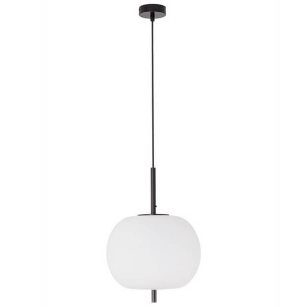 Kulista lampa wisząca MARC LE42718 szklana kula biała czarna