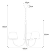 Wisząca lampa Sasto K-4335 klasyczna do salonu czarna złota