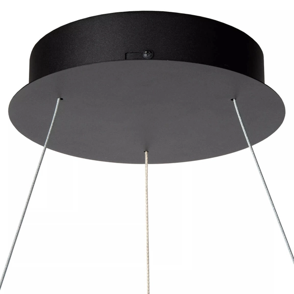 Wisząca lampa salonowa Vidal ring LED 48W 2700K czarny nad stół