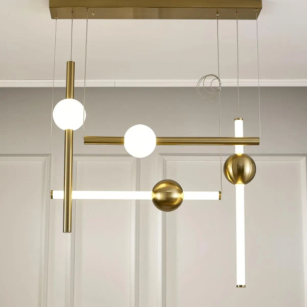 Wisząca lampa belki O-line ST-1691L-4 Step LED 148W 3000K balls mosiądz