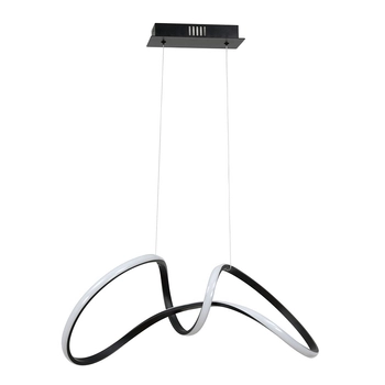 Wisząca lampa designerska Tesoro LED 48W czarna do jadalni