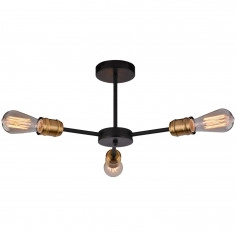 LAMPA sufitowa GOLDIE 33-55750 Candellux industrialna OPRAWA plafon metalowe pręty bulbs żarówki sticks patyna czarne