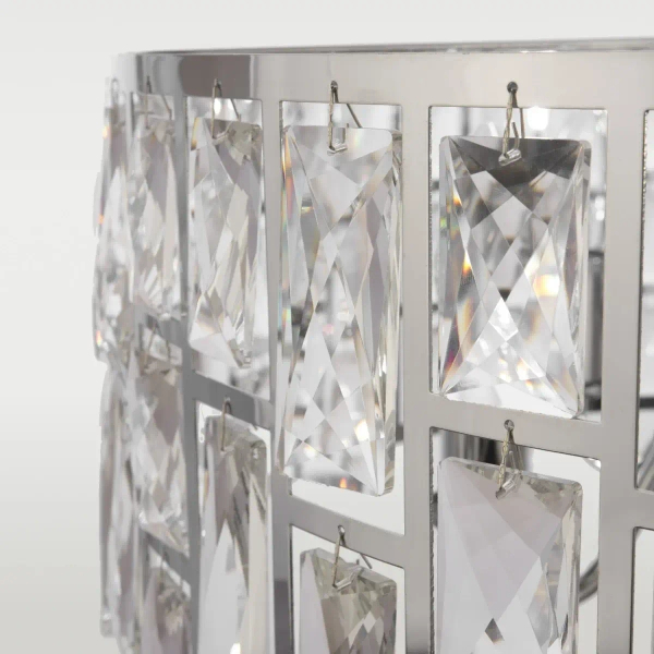 Kryształowa lampa wisząca Kyiv P06865CH Cosmolight glamour srebrna