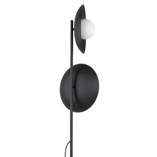 Loftowa stojąca lampa do salonu Slate 16136 mleczne kule czarny