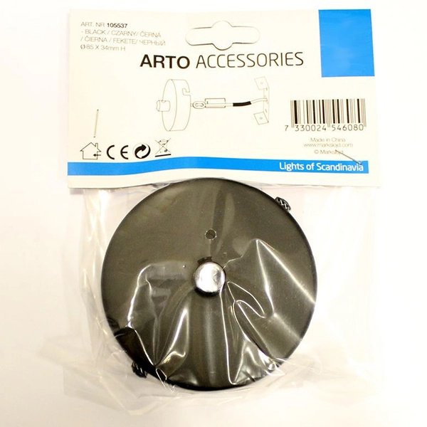 Metalowa podsufitka ARTO 105537 Markslojd okrągła ROZETA do lampy wiszącej czarna