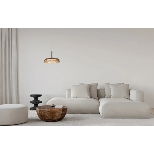 Klasyczna lampa wisząca Colle PND-48529-BK-YLL LED 12W 3000K złota