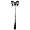 Lampa stojąca zewnętrzna Chicago K-8218 Kaja IP44 potrójna metalowa czarna
