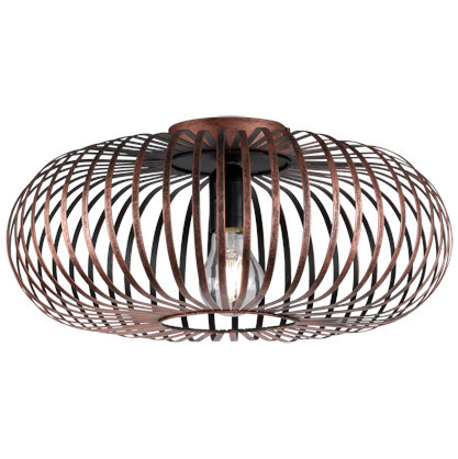 Industrialna LAMPA sufitowa JOHANN 606900162 Trio metalowa OPRAWA druciana klatka miedziana