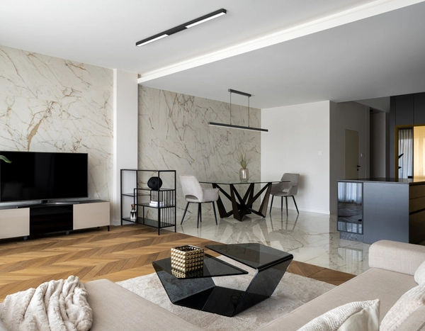 Listwa sufitowa Pietra 3133A2103-12 Elkim LED 36W 3000K kuchenna czarna