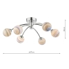 Molekułowa sufitowa lampa Izzy  IZZ0650-07 do sypialni kule chrom