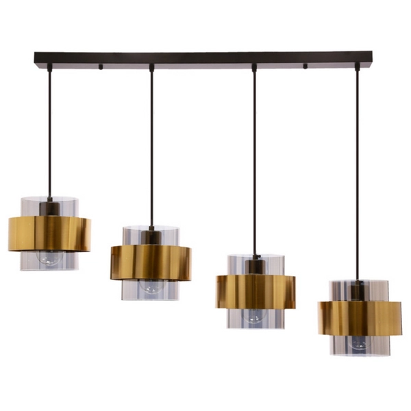 Zwis nad wyspę kaskada Spiega 34-09517 Candellux loft czarny mosiądz