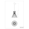 Wisząca lampa ekologiczna ROSALIE R36191036 czarny brązowy