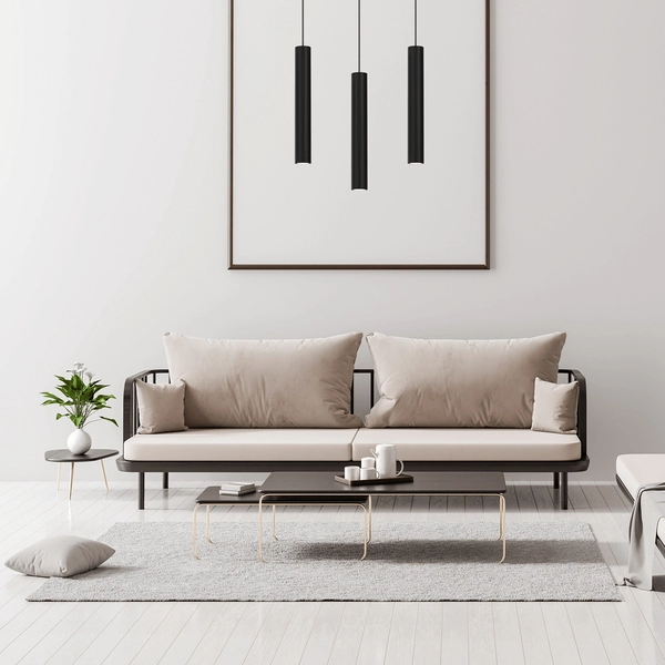 Klasyczna wisząca lampa Hudson MLP8792 metalowa czarna