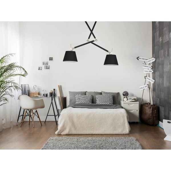 Regulowana lampa wisząca Zyta AZ4191+2xAZ2600 do salonu czarna