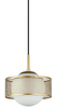 Lampa szklana wisząca Lomica PND-55456-1M-GD złota