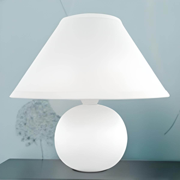 Ceramiczna lampa stołowa Ariel 4901 stojąca do salonu biała matowa