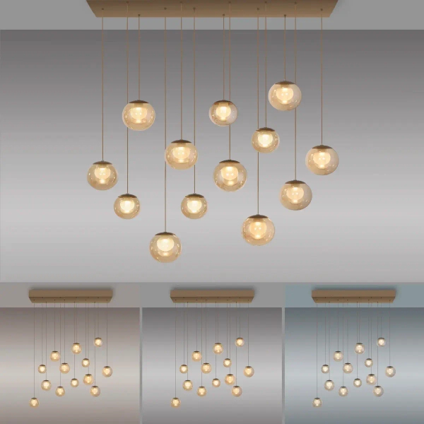 Wisząca lampa PURE POPUP brązowa 2590-97 13xLED 3W 2200-5000K sterowana góra-dół