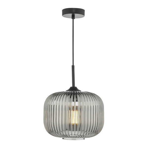 Loftowa lampa wisząca Demarius DEM0110 szklana przydymiony czarny