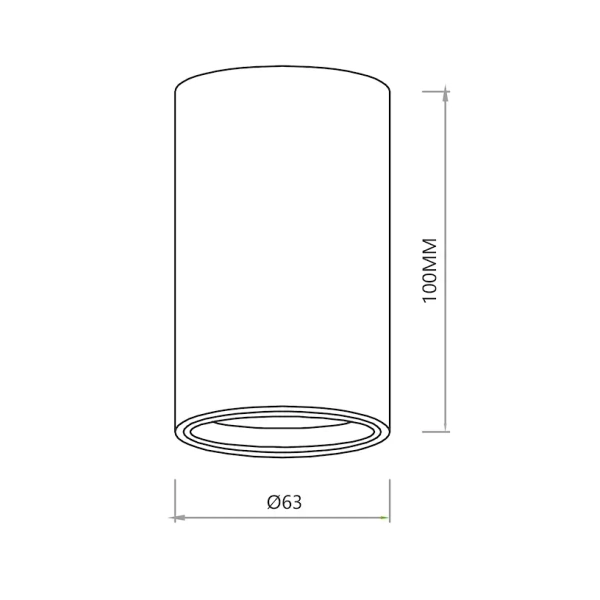 Metalowy downlight GENESIS ML0381 spot tuba czarna