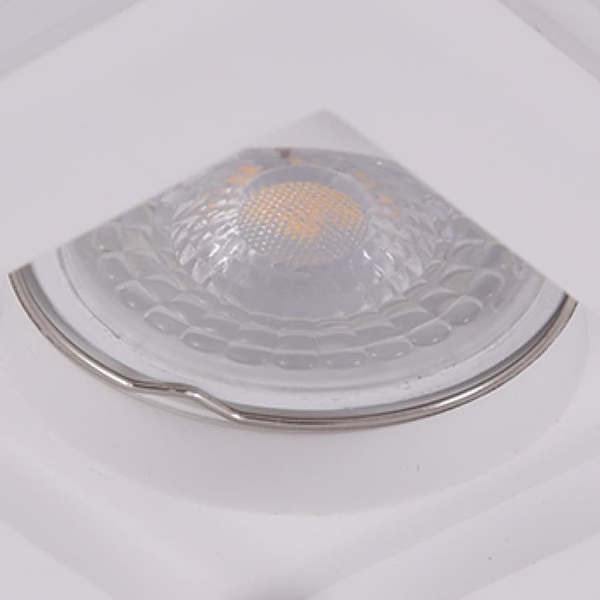 Lampa sufitowa wpustowa Hera AZ3466 Azzardo kwadratowa metalowa biała