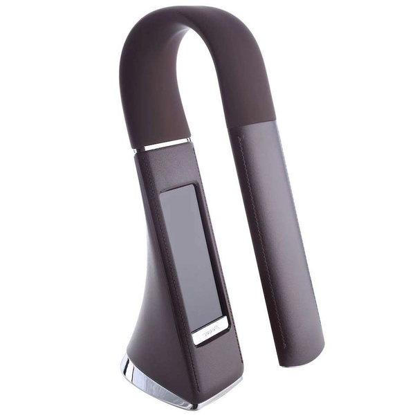 Biurkowa LAMPKA stojąca GALA ML139 Milagro stołowa LAMPA metalowa LED 6W 3000K z zegarkiem brązowa