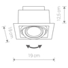 Wpuszczna LAMPA sufitowa DOWNLIGHT 9575 Nowodvorski kwadratowa OPRAWA podtynkowa do zabudowy biała