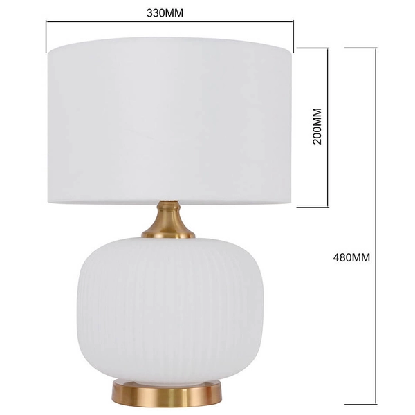 Ceramiczna lampka stołowa Tamiza LP-1515/1T small white do salonu biała