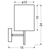 Kinkiet lampa ścienna YAN 21-45249 abażurowa tuba chrom biała